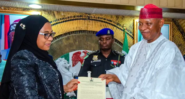 Gov Yusuf swears in Kano’s first female Chief Judge, Dije Aboki