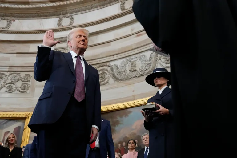 Trump pledges a new America, end inflation, curtail immigration