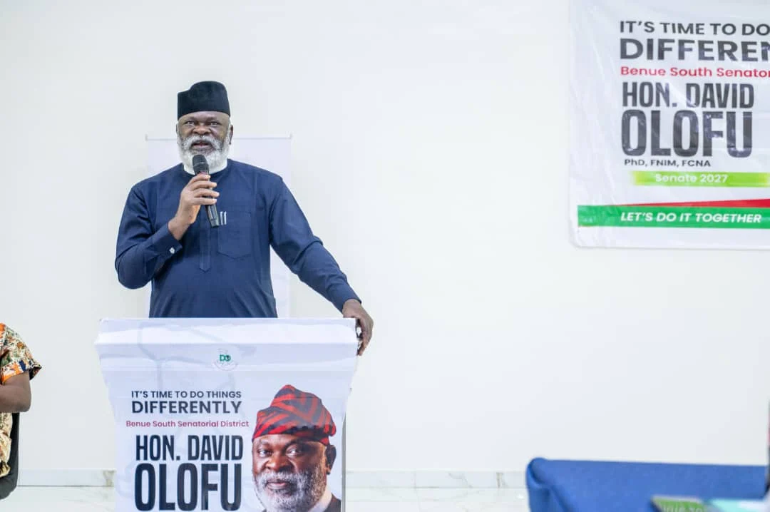 Olofu Engages Benue South Stakeholders in Lagos Over Senate Agenda